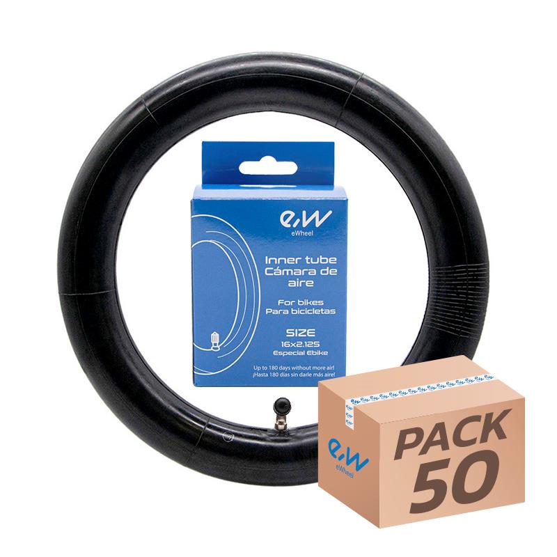 Cámara de aire 16x2,125 Ewheel - válvula curva CR202 ESPECIAL EBIKE - 50uds