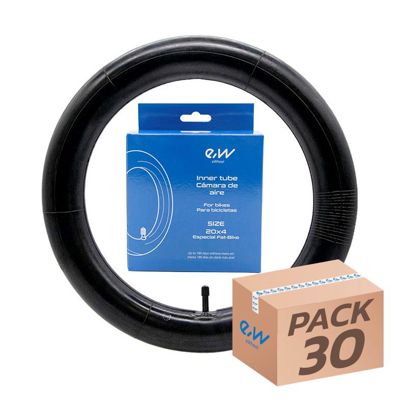Cámara de aire 20x4 Ewheel - válvula recta ESPECIAL FAT-BIKE - 30uds