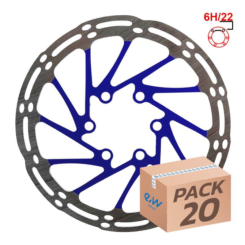 Disco de freno EWD002 140mm 6H azul - 20uds