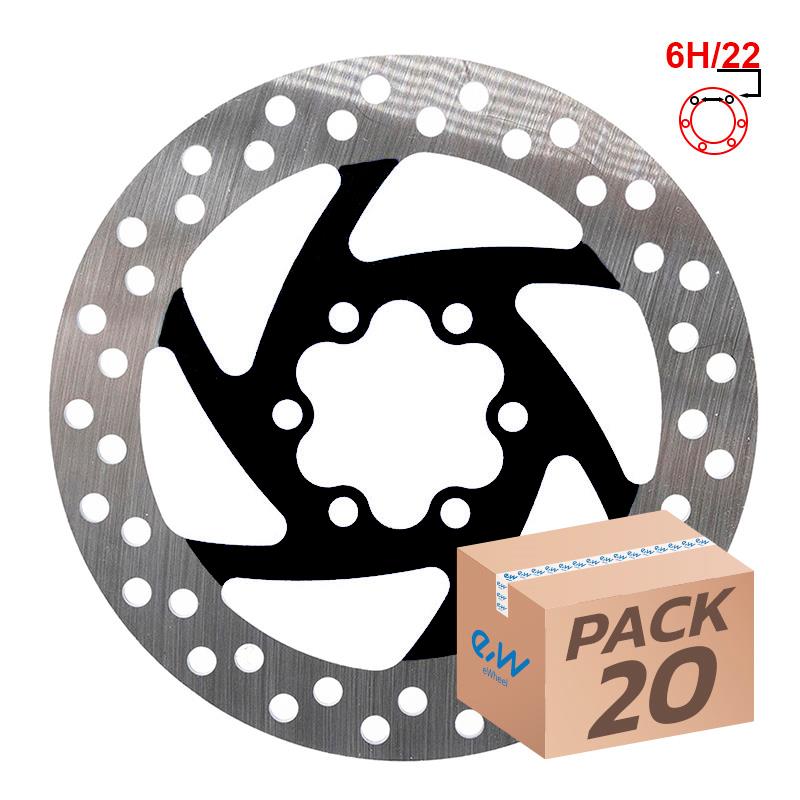 Disco de freno 120mm 6H negro - 20uds