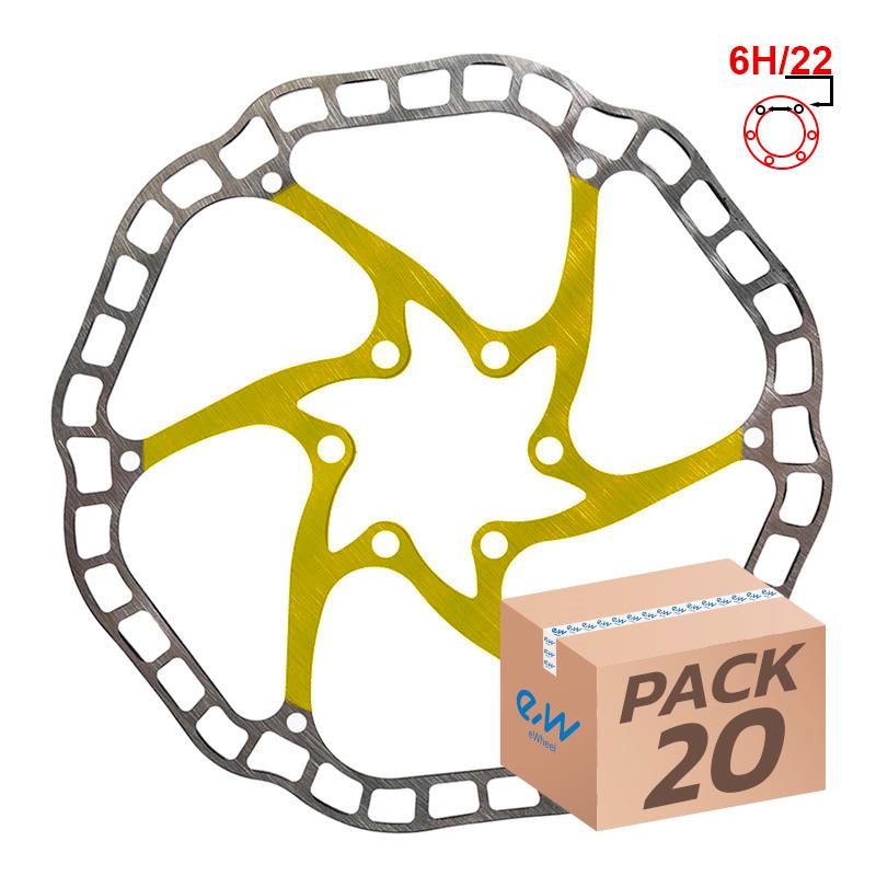 Disco de freno EWD001 140mm 6H amarillo - 20uds