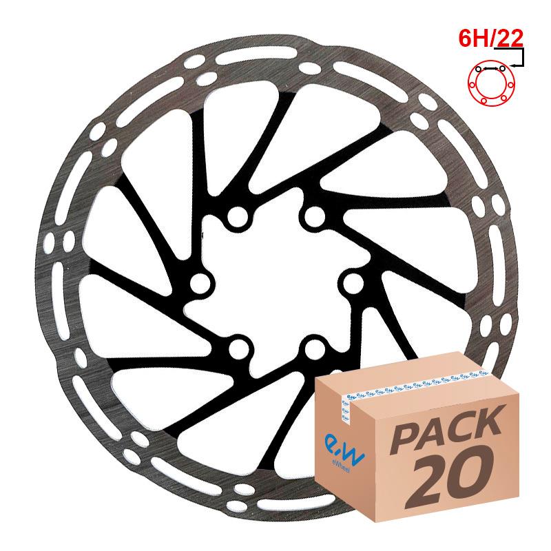 Disco de freno EWD002 140mm 6H negro - 20uds
