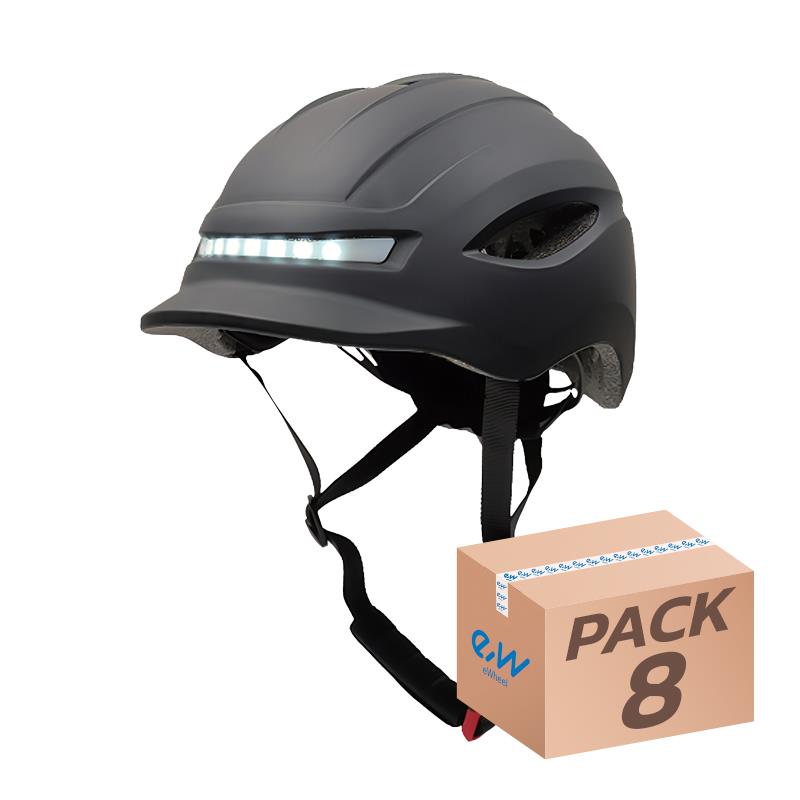Casco con luz CP02 negro talla única - 8uds