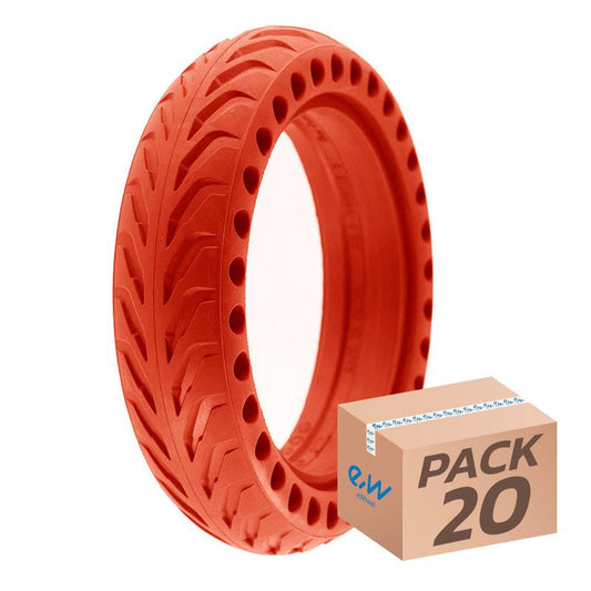 Rueda maciza perforada 8,5x2-6,1/B34 - rojo - 20uds