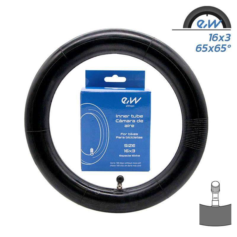 Cámara de aire 16x3 VC 90x90º Ewheel