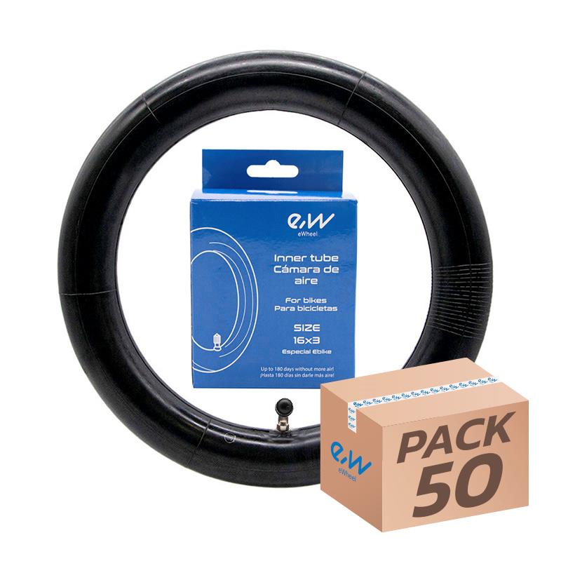 Cámara de aire 16x3,00 Ewheel - válvula curva CR202 ESPECIAL EBIKE - 50uds