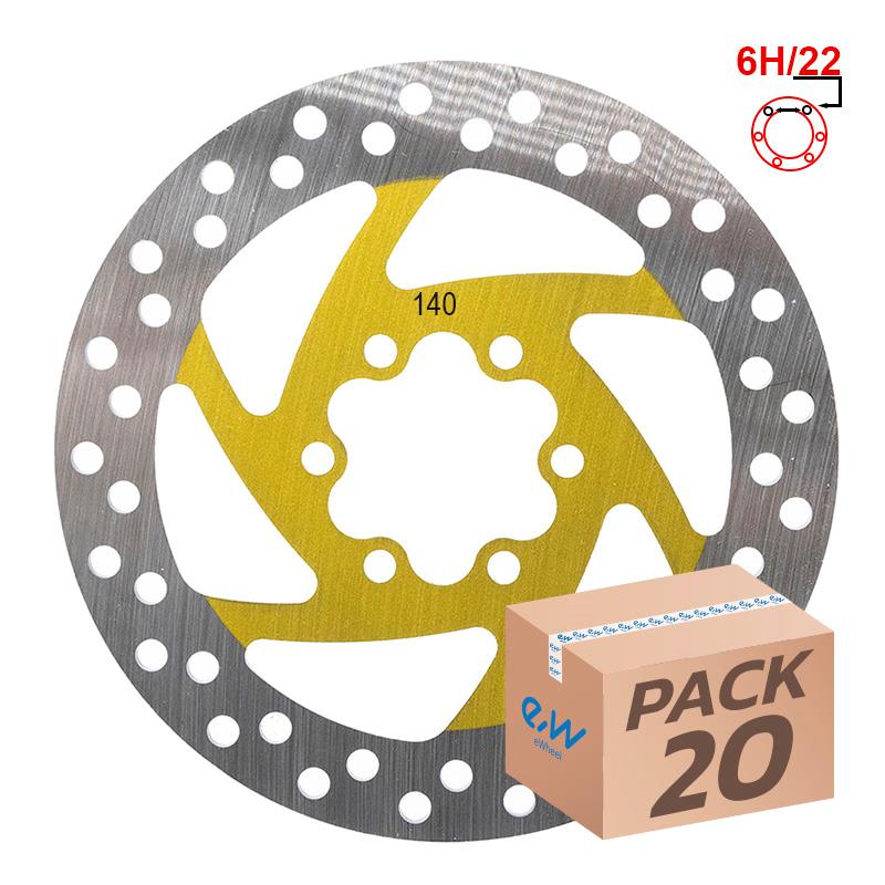 Disco de freno 140mm 6H amarillo - 20uds