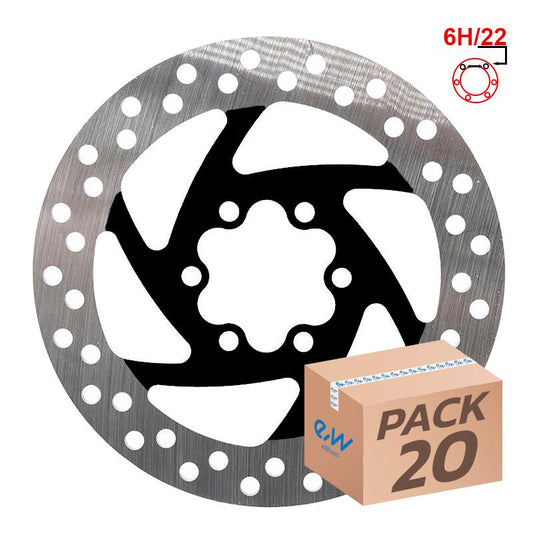 Disco de freno 140mm 6H negro - 20uds