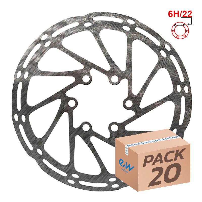 Disco de freno EWD002 140mm 6H plata - 20uds