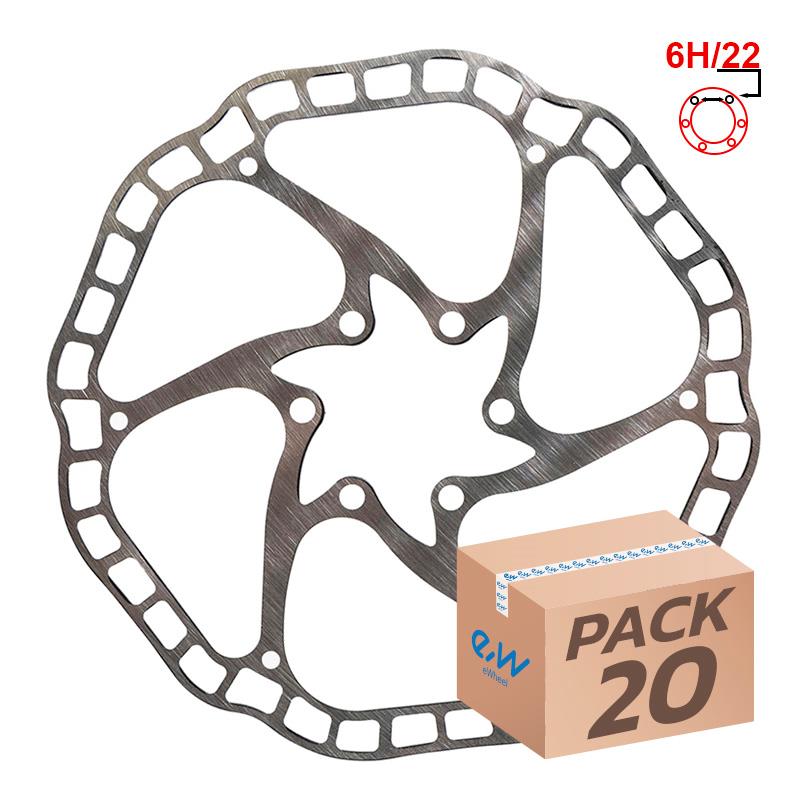 Disco de freno EWD001 160mm 6H plata - 20uds