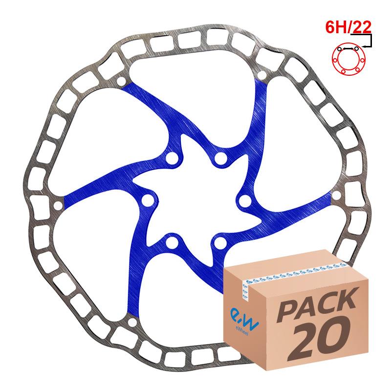 Disco de freno EWD001 160mm 6H azul - 20uds