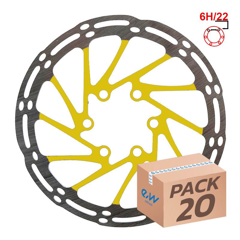 Disco de freno EWD002 140mm 6H amarillo - 20uds