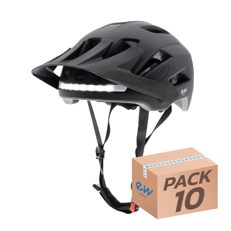 Casco CP04 negro M con intermitente - 10uds