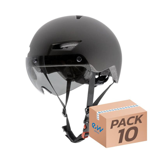 Casco CP03 gris L con luz trasera - 10uds