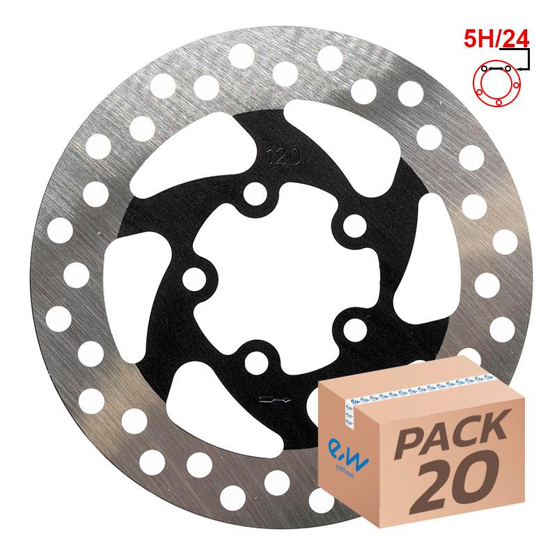 Disco de freno 120mm 5H negro - 20uds