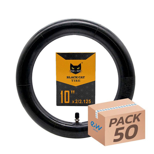Cámara de aire 10x2/2,125 Black Cat - válvula recta - 50uds
