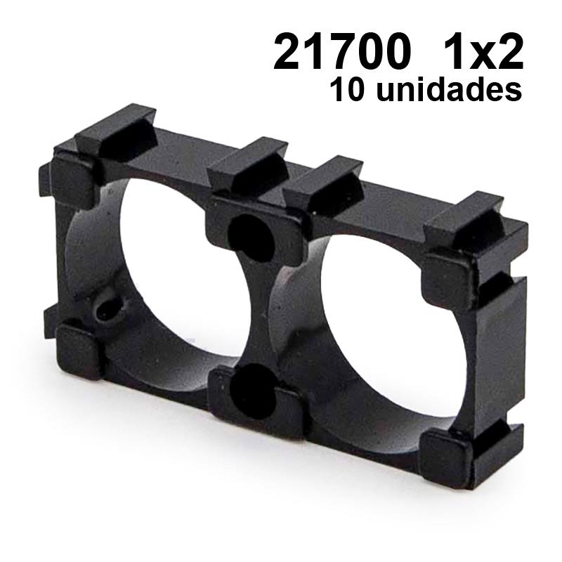 Soporte baterías 21700 1x2 - 10 uds